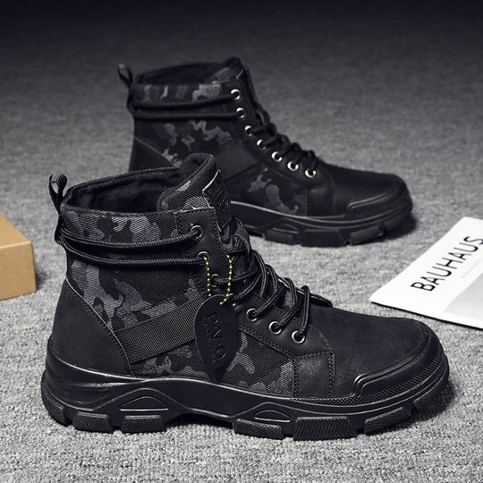 Damen Hohe Sneaker im modernen Camouflage-Stil mit robustem Sohlenprofil EB