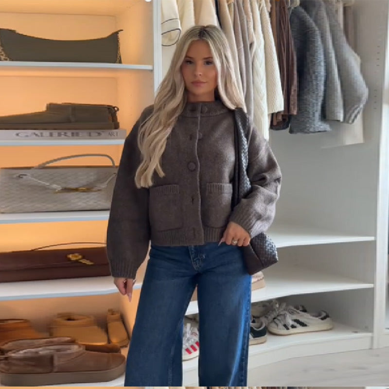 Damen Oversized Strickjacke EB