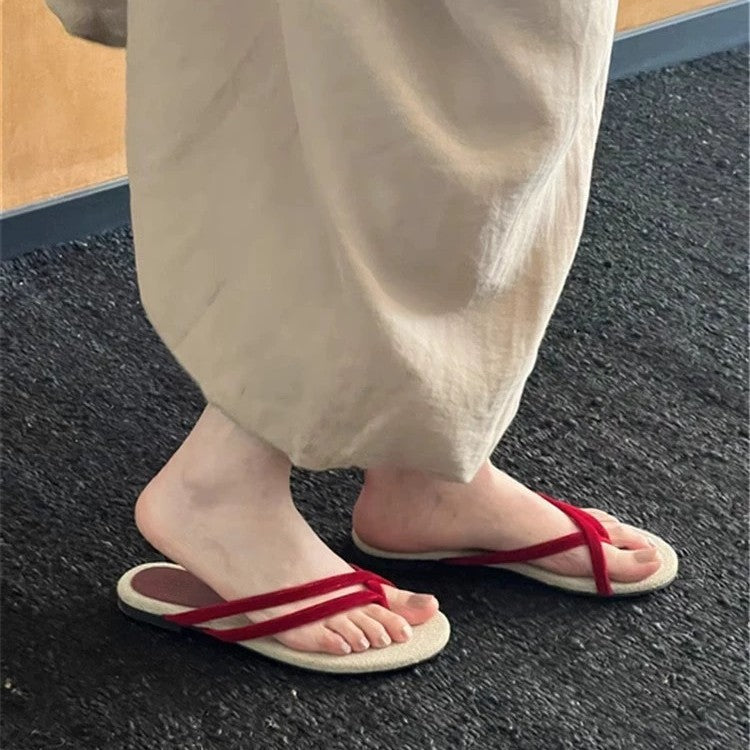Damen Zehentrenner-Sandalen mit stylishen Riemchen und komfortabler Fußbettgestaltung EB