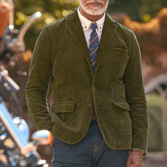 Herren cordjacke mit aufgesetzten Taschen und modernem Schnitt EB