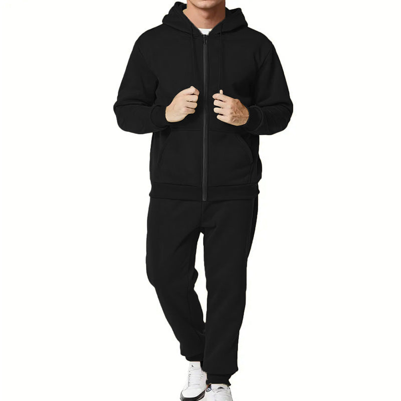 Herren nan zweiteiliges Zip-Hoodie und schmal zulaufende Jogginghose aus French Terry EB