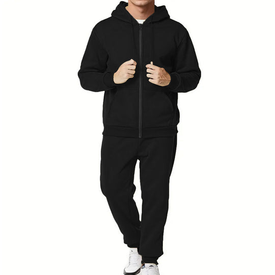 Herren nan zweiteiliges Zip-Hoodie und schmal zulaufende Jogginghose aus French Terry EB