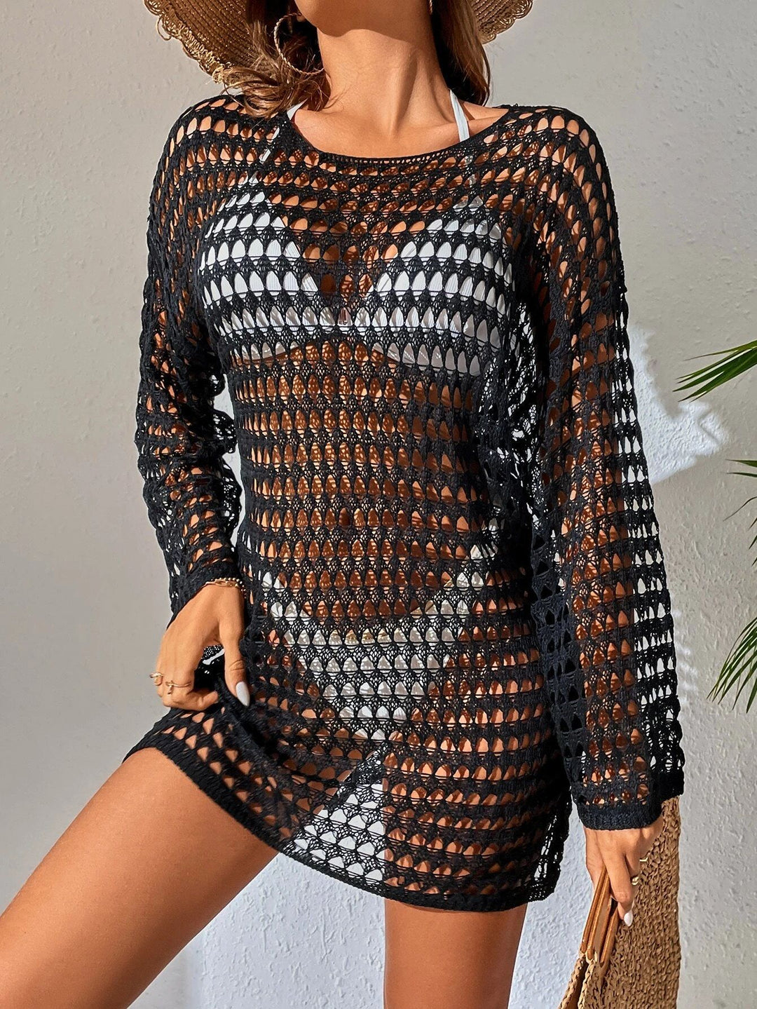 Damen Netz-Strandkleid EB
