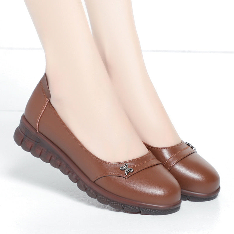 Damen Ballerinas mit dämpfendem Fußbett und dekorativen Schmuckdetails EB