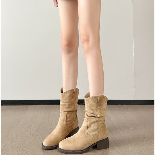Damen Boots im Western-Stil mit elegantem Absatz EB