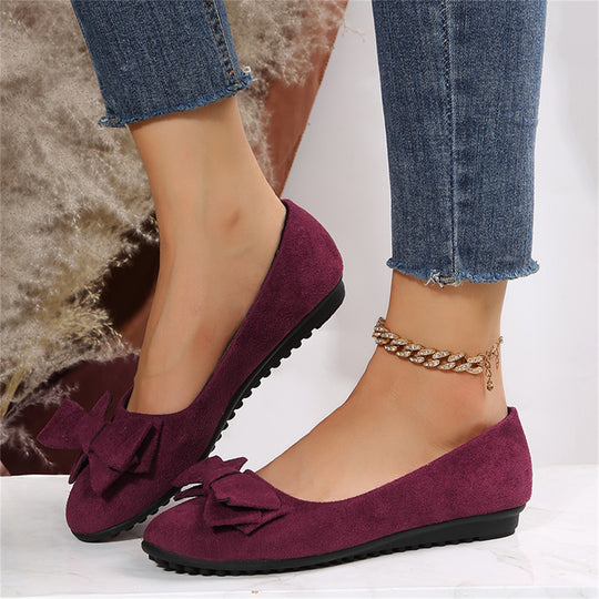 Damen Ballerinas mit elegantem Schleifendetail EB