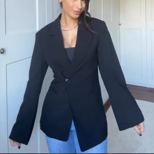 Damen Eleganter Oversized Blazer EB