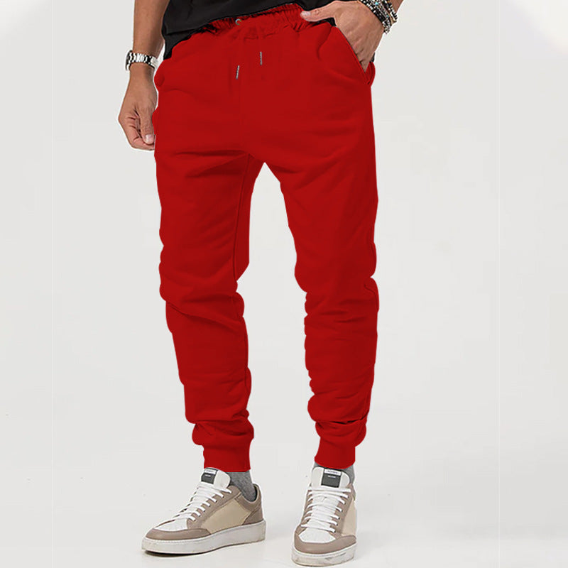 Herren Sportliche Jogginghose mit verstellbarem Kordelzug und elastischen Bündchen EB