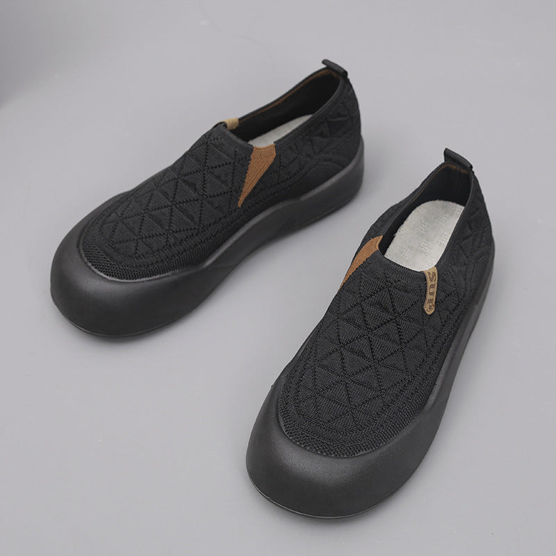 Damen Bequeme Freizeitschuhe mit flexiblem Strick-Obermaterial EB