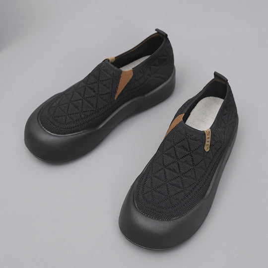 Damen Bequeme Freizeitschuhe mit flexiblem Strick-Obermaterial EB