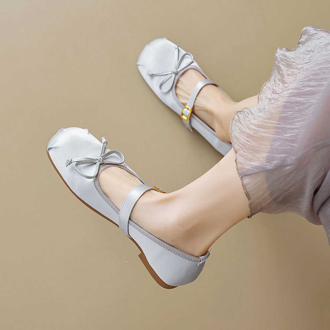 Damen Ballerinas mit modischem Schnallenakzent EB