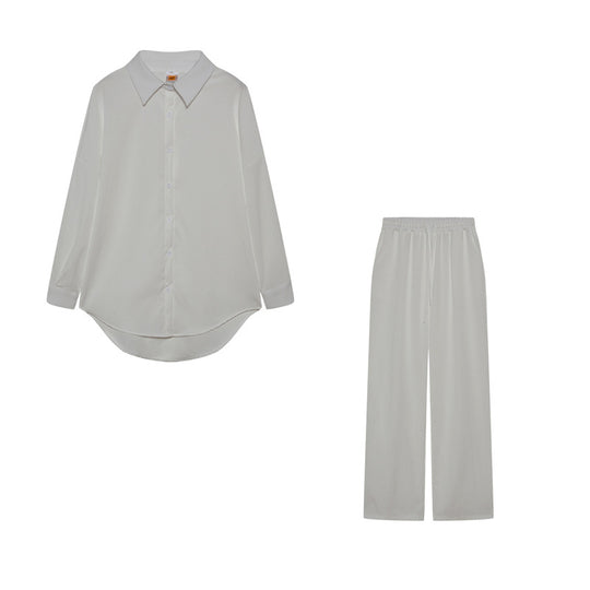 Damen Elegantes Freizeitanzug-Set mit lockerem Schnitt und feinem Stoff EB