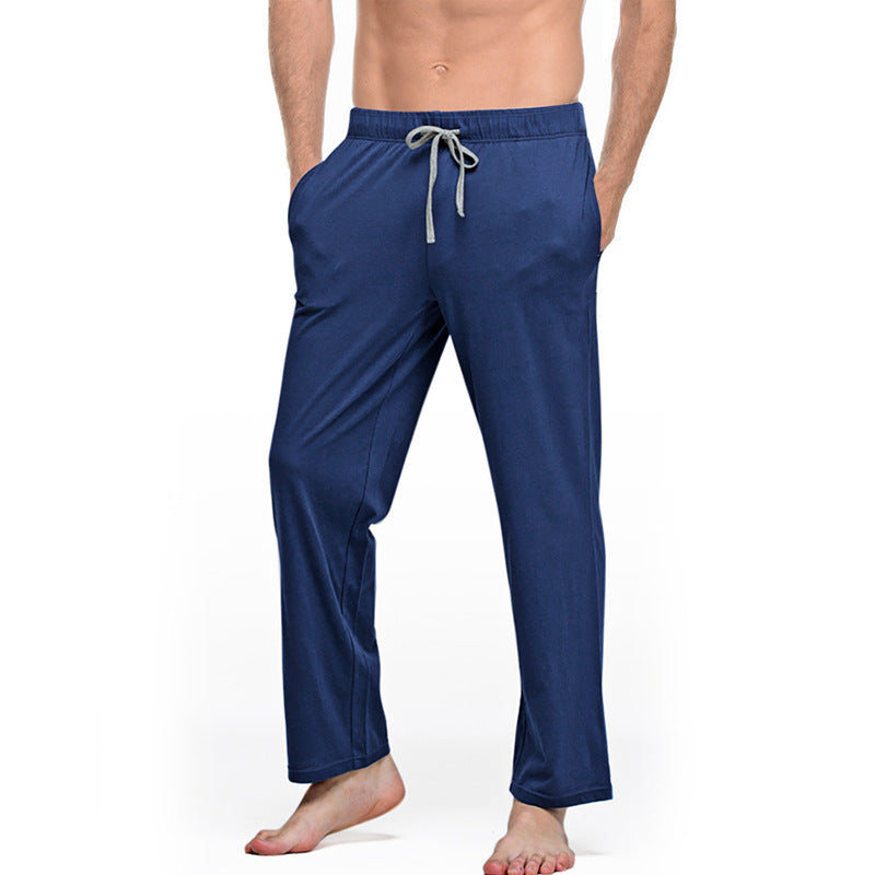 Herren nan Lounge- und Schlafhose aus weichem Jersey mit elastischem Bund und Seitentaschen EB