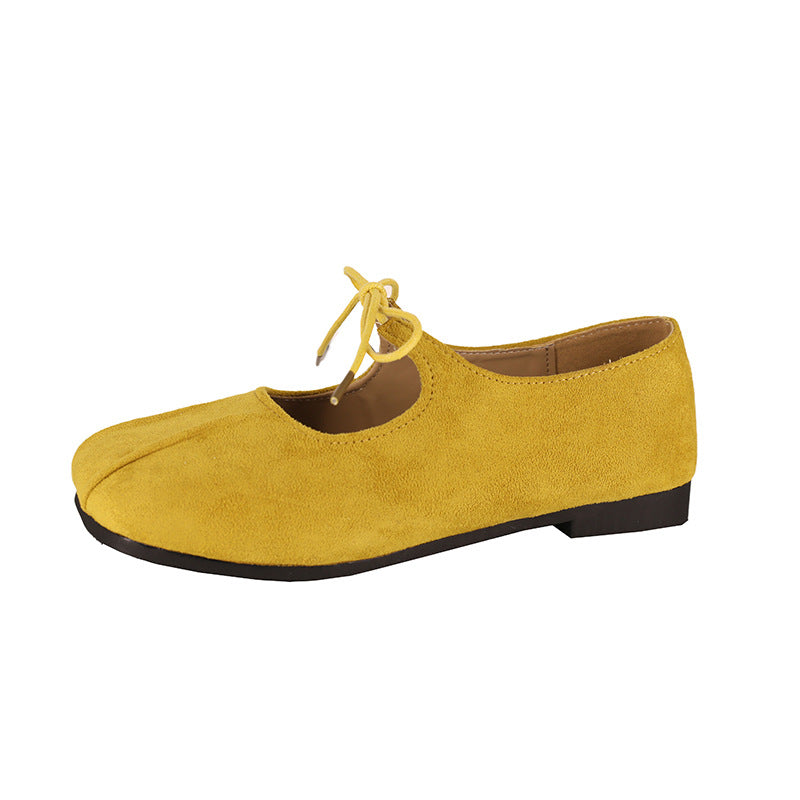 Damen elegante Ballerinas mit praktischer Schleifenverzierung und hochwertigem Wildlederoberteil EB