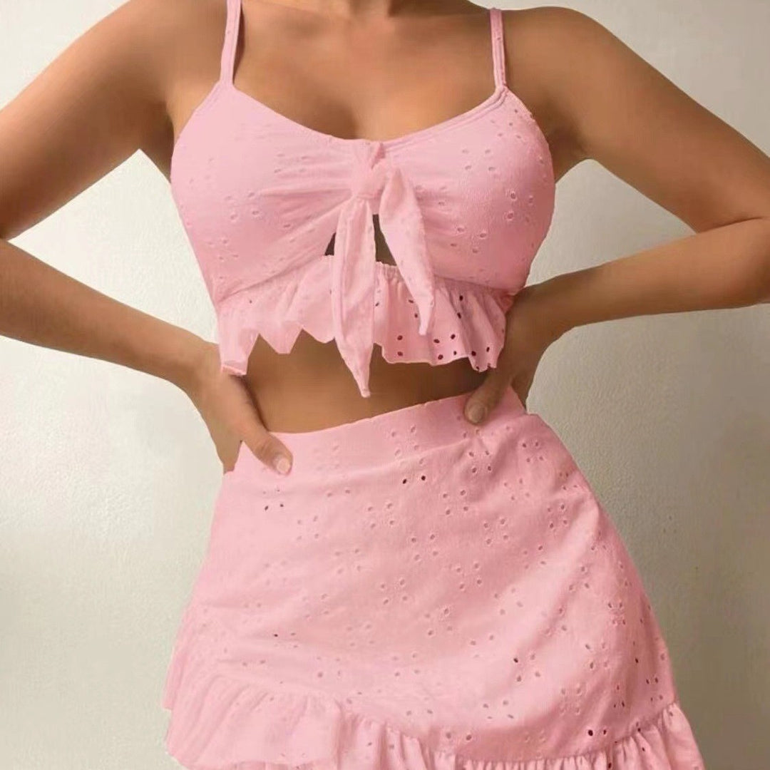 Damen Crop-Top und Rock-Set EB