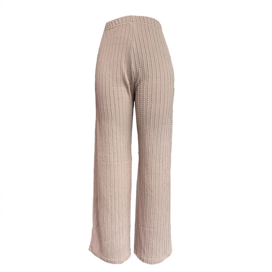 Damen Weitgeschnittene Strickhose mit raffiniertem Strukturmuster EB