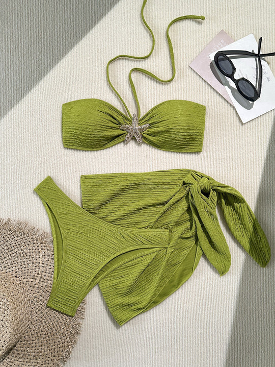 Damen Bandeau-Bikini mit eleganter Wickel-Option EB