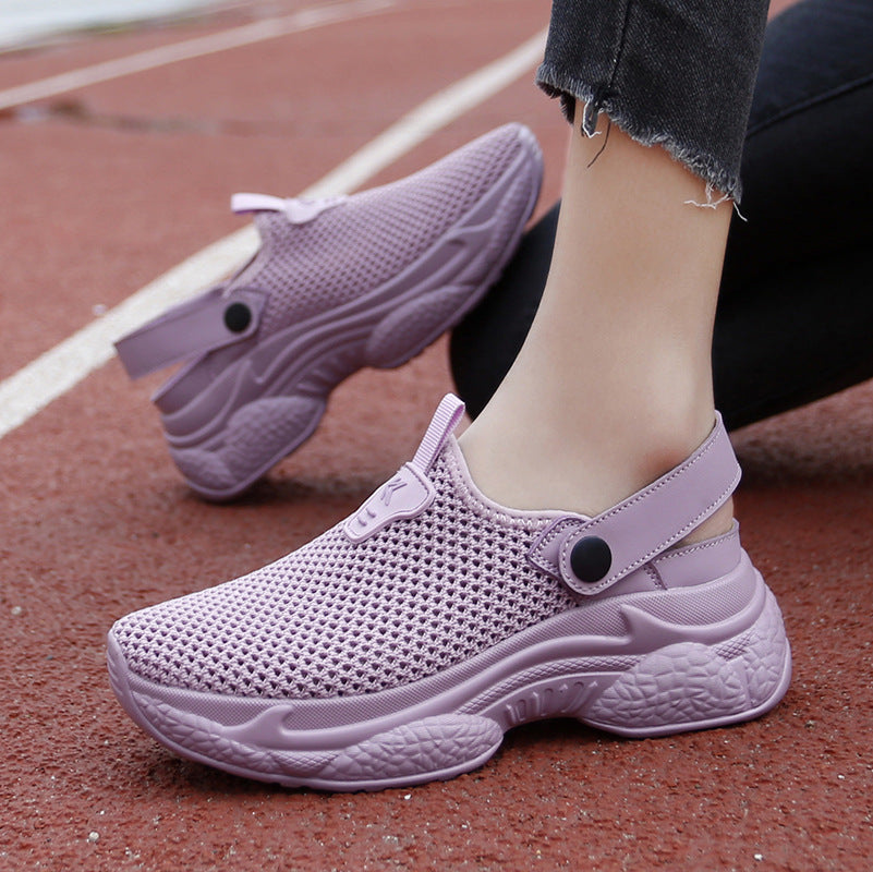 Damen Atmungsaktive Slip-On Sneakers mit elastischem Riemen EB