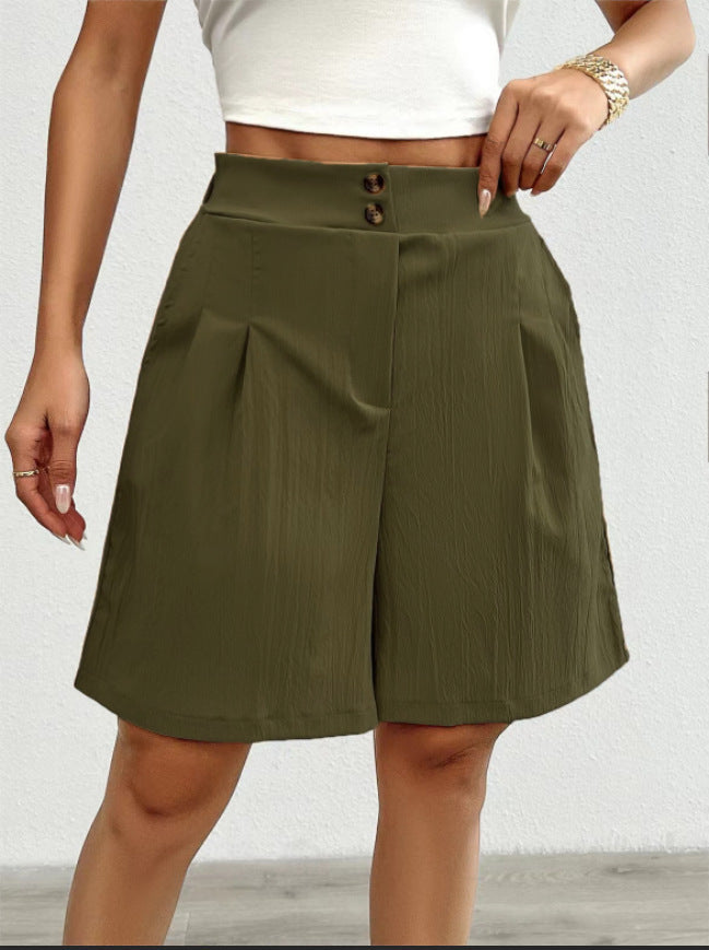 Damen Modische Shorts mit eleganter Knopfleiste EB