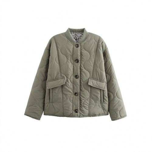 Damen gesteppte Oversize-Jacke mit praktischen Taschen und sportivem Design EB