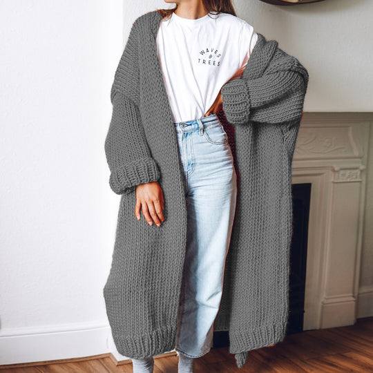 Damen Grobstrick-Kimono-Cardigan EB