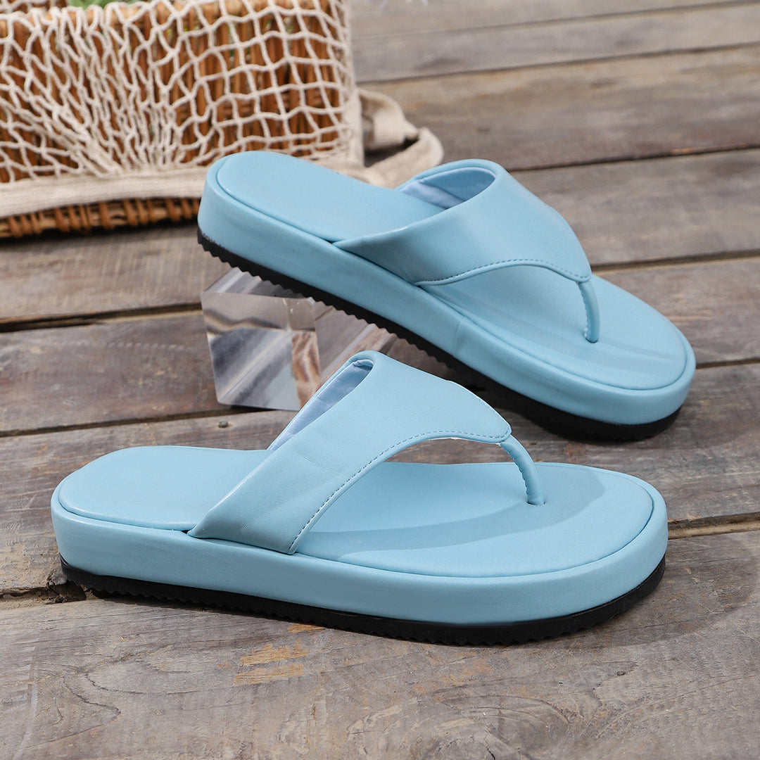 Damen Komfortable Zehensandalen mit ergonomischem Fußbett und rutschfester Sohle EB