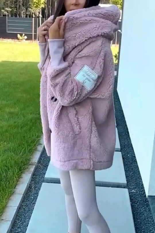 Damen Oversized Teddyjacke EB