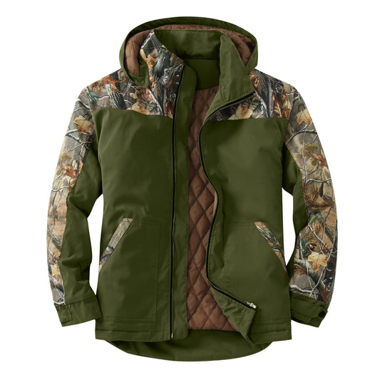 Damen wetterfeste Outdoorjacke mit vielseitigem Camouflage-Design EB