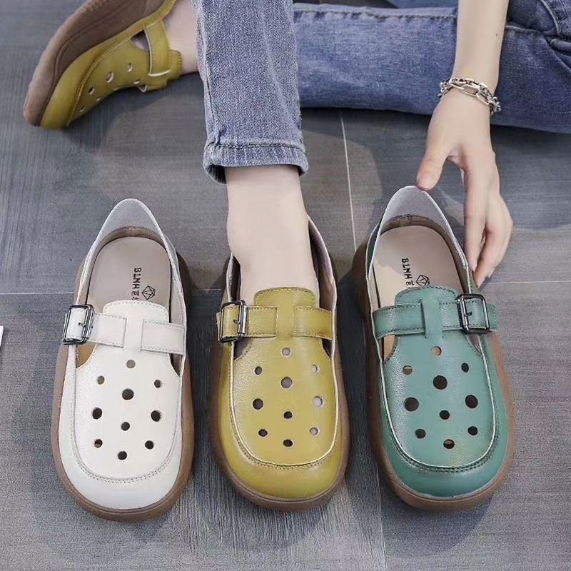 Damen modische Clogs mit praktischer Schnalle EB