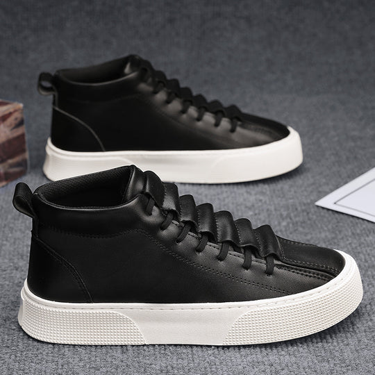 Damen High-Top Sneakers aus hochwertigem Kunstleder mit rutschfester Sohle EB