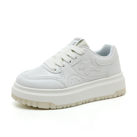 Damen Sportliche Sneakers mit hohem Plateau und atmungsaktivem Obermaterial EB