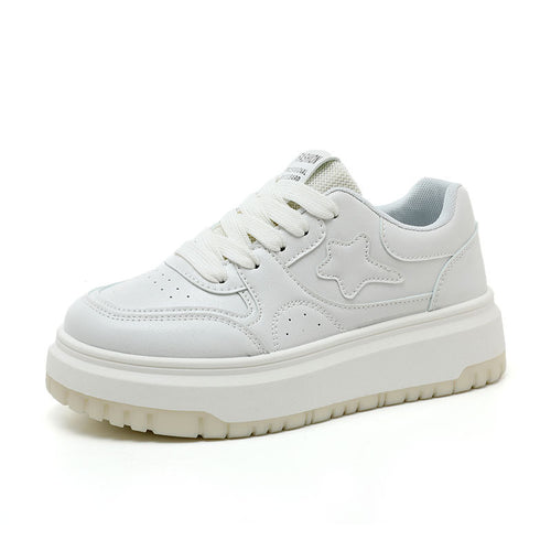 Damen Sportliche Sneakers mit hohem Plateau und atmungsaktivem Obermaterial EB