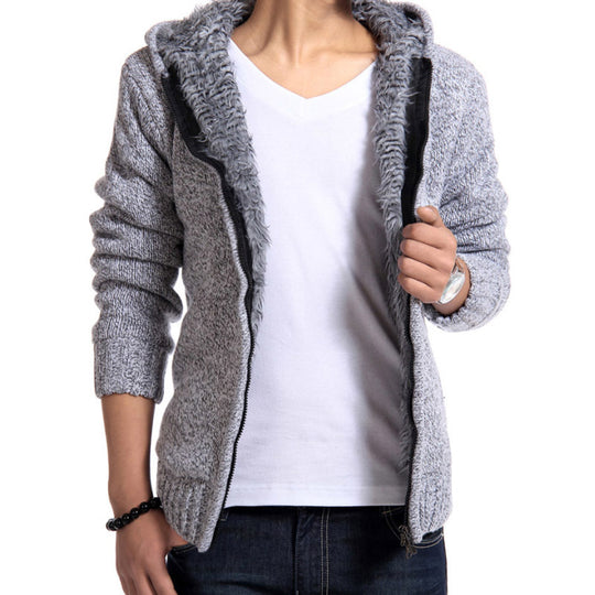 Herren kuschelige Strickjacke mit hochwertigem Innenfutter EB