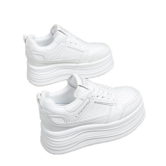 Damen Hochmodische Plateau Sneakers mit eleganter Silhouette EB