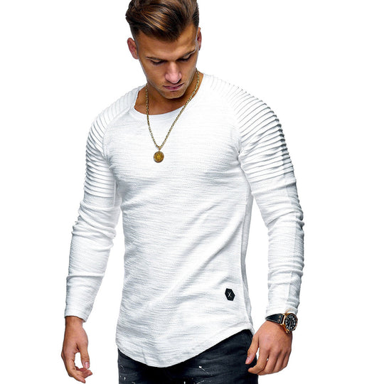 Herren Langarmshirt mit strukturierter Oberfläche und Raglanärmeln EB