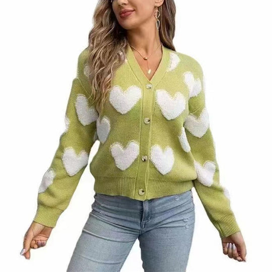 Damen Herz-Design cardigan EB