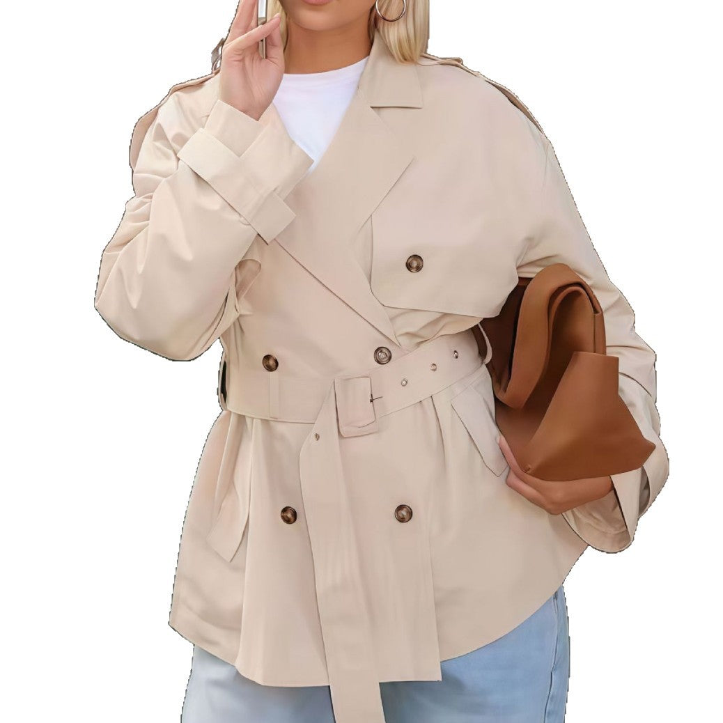 Damen Trenchcoat mit modischem Schnitt und taillierter Silhouette EB