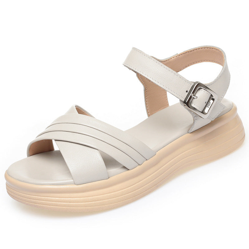 Damen Bequeme und stylische Sandalen mit verstellbarem Fesselriemen und anatomischem Fußbett EB