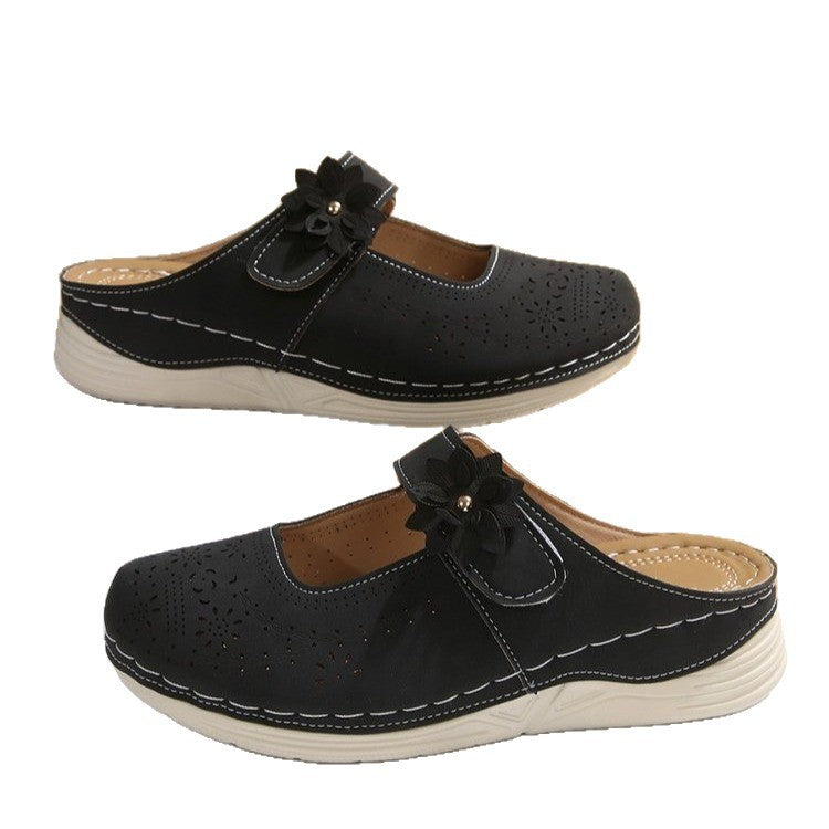 Damen atmungsaktive Clogs mit floralem Dekor EB