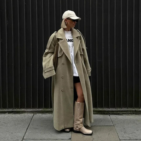 Damen Federgewicht Oversize-Mantel EB