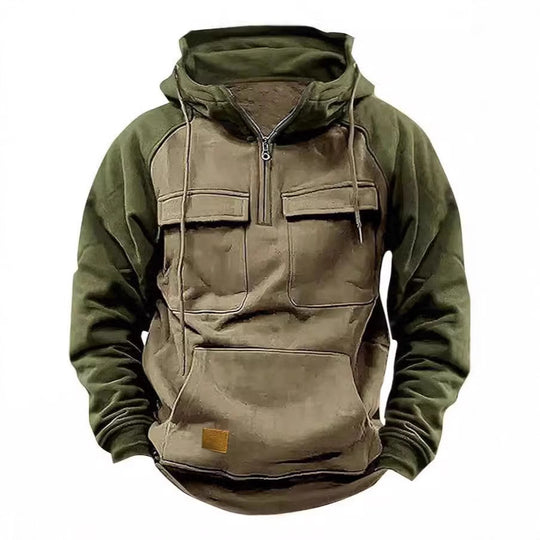 Herren funktionale Kapuzenjacke mit praktischen Taschen EB