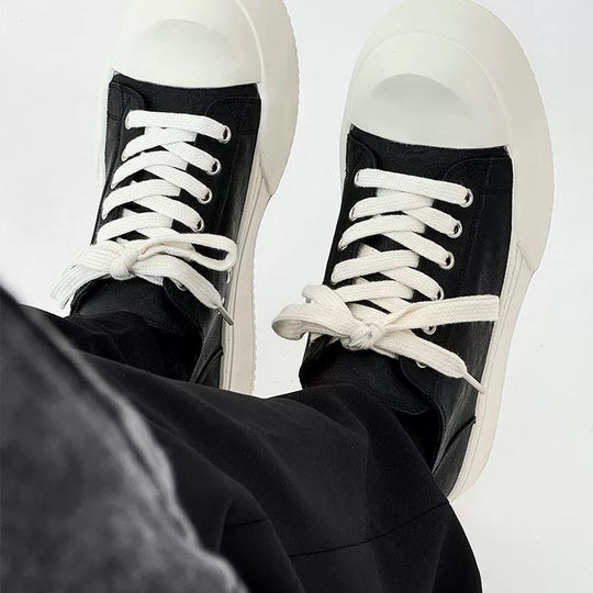 Damen Plateau-Sneaker im minimalistischen Design mit dicker Sohle EB