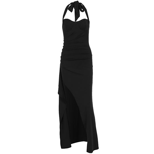 Damen Elegantes Abendkleid mit raffiniertem Schlitz und trägerlosem Design EB