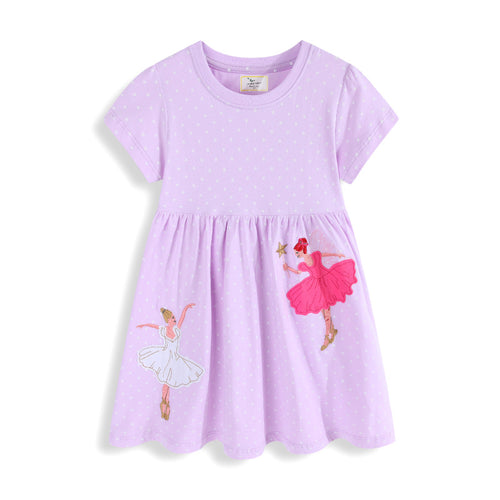 Mädchen Ballettkleid mit zauberhaftem Stickdesign EB