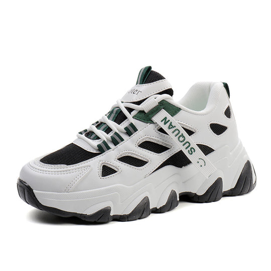 Damen Sportliche Sneakers mit futuristischem Design und atmungsaktiven Einsätzen EB
