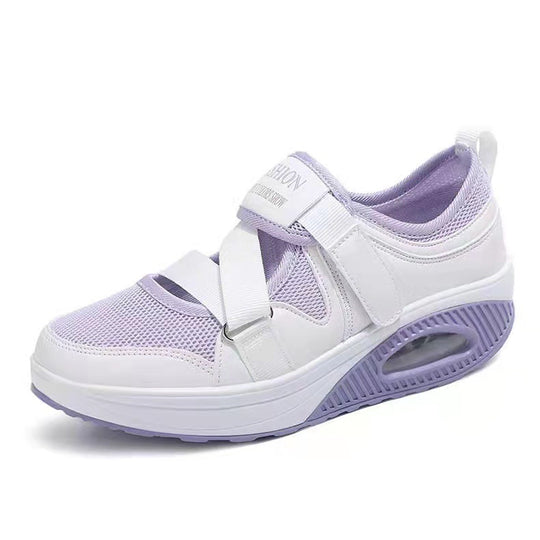 Damen Sportliche Sneakers mit atmungsaktivem Mesh-Obermaterial und gepolsterter Sohle EB