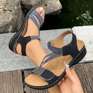 Damen Komfortable Sandalen mit verstellbaren Riemen EB
