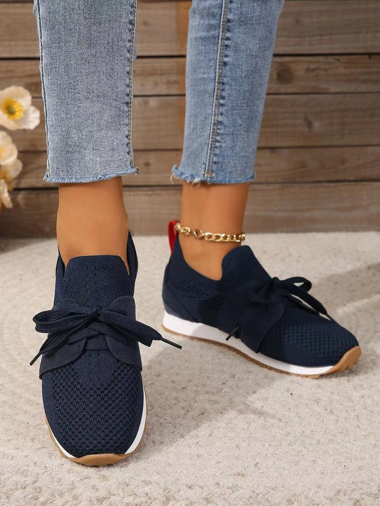 Damen sportliche Sneaker mit atmungsaktivem Mesh-Obermaterial EB