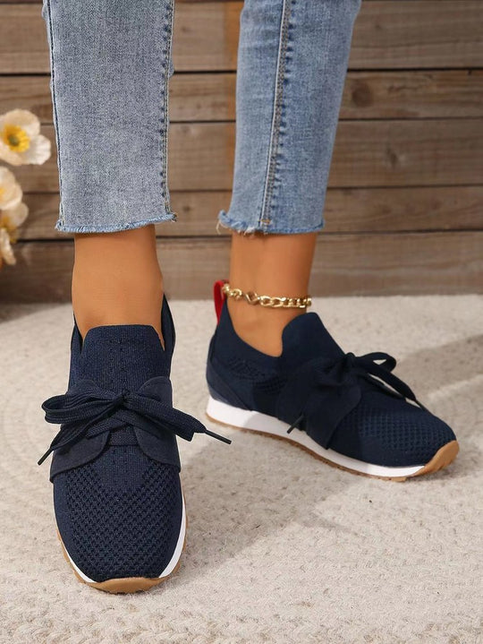 Damen sportliche Sneaker mit atmungsaktivem Mesh-Obermaterial EB