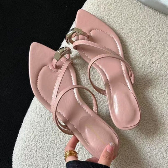 Damen elegante Slingback-Sandalen mit schicker Schnalle EB